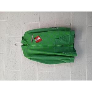 14/16 boys Minecraft Green Creeper Zip-Up Hoodie Sweatshirt